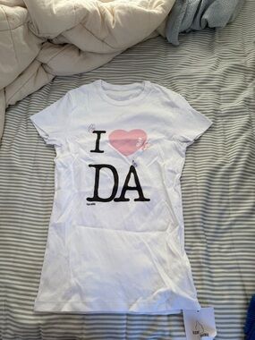 Djerf Avenue White Daily T-Shirt w/ logo